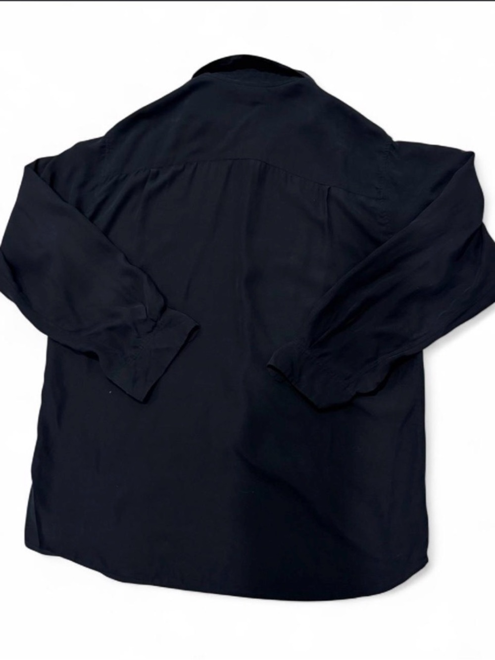 Men's Casual Black Button-Down Shirt - Classic Long Sleeve - Picture 2 of 3